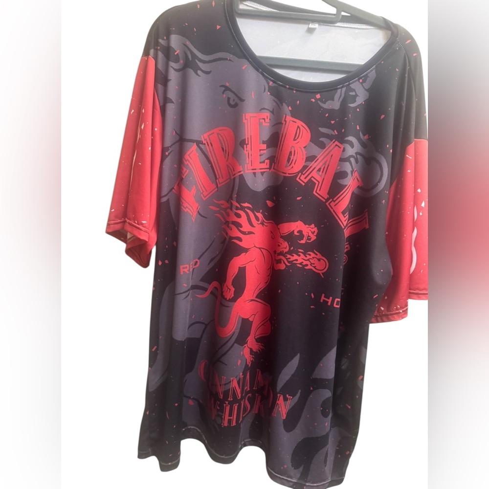 RARE FIREBALL Jersey Black Red Size XXL New Never Worn Streetwear Athletics NWOT